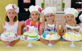 children baking